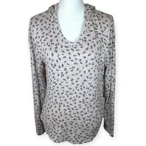 BOBEAU BEIGE & BLACK HOODIE SZ.S EUC.